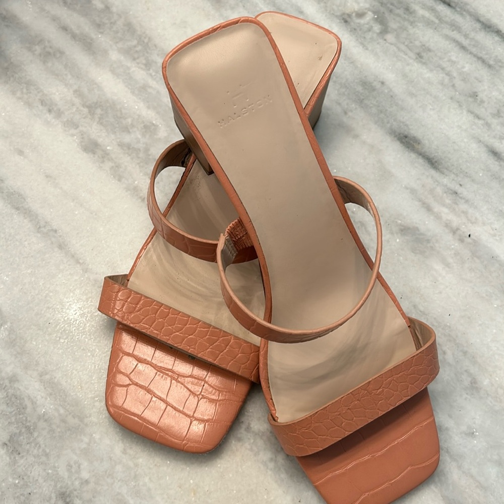 Halston square heeled sandals